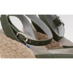 Espadryle khaki na średnim koturnie