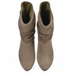 Saszki SA/1/Z - zamsz skóra - kolor taupe (beżowa)