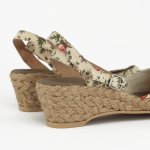 Espadryle wzorek na niskim koturnie