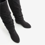 Saszki/kozaki jeans czarny PK 4878B-99J