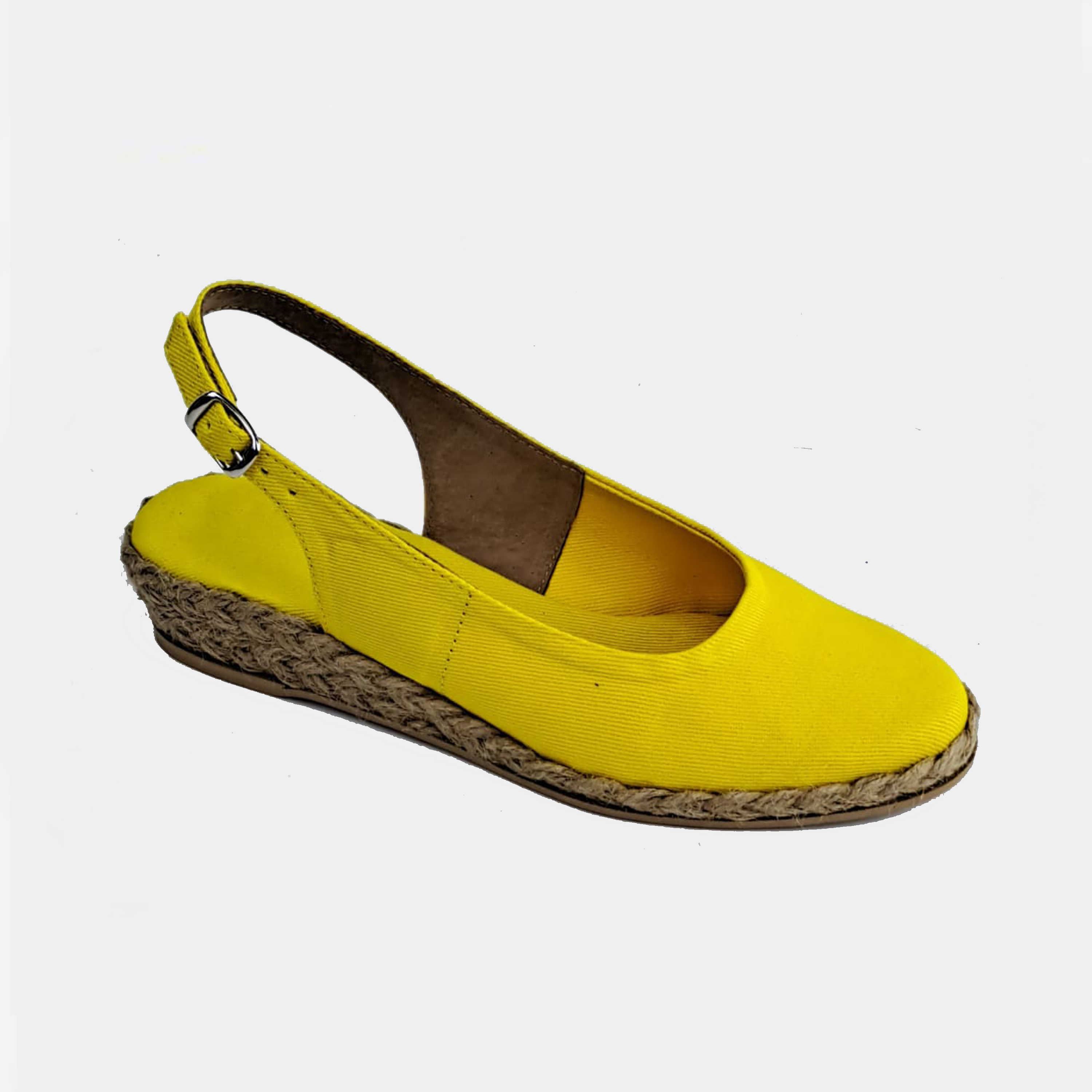 Espadryle płaskie 3 cm odkryte żółte
