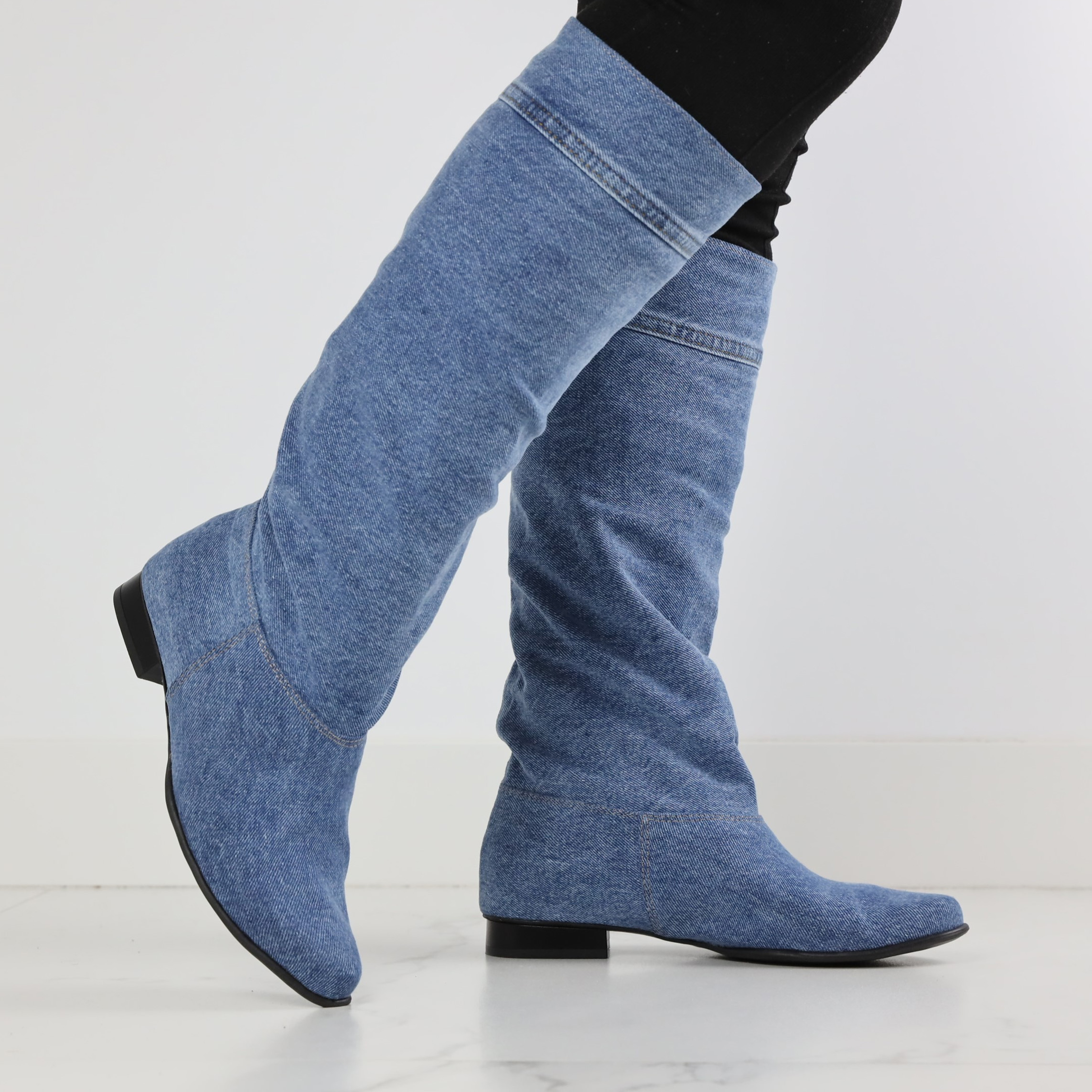 Botki Saszki  jeans POD 10K