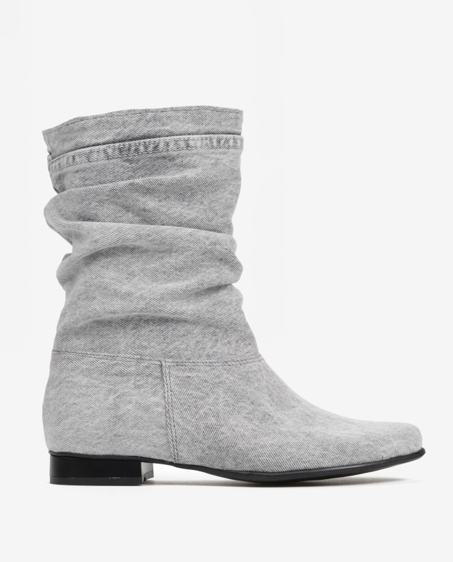 Botki Saszki jeans szary jasny 