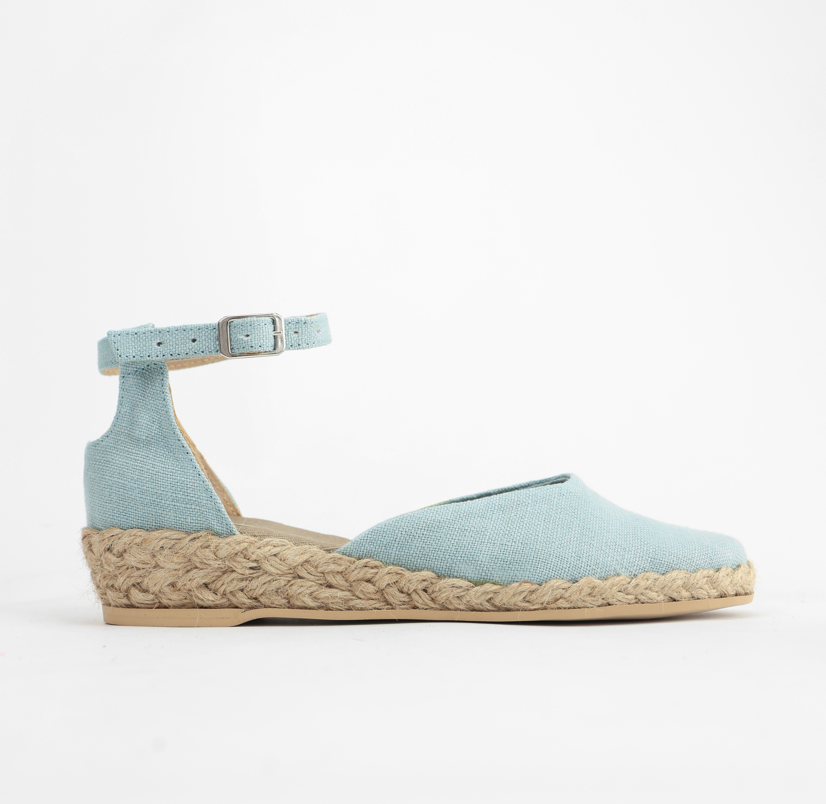  Espadryle 3 cm płaskie SP/DZ niebieskie