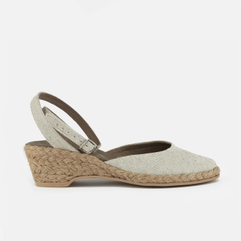 Espadryle niskie jasny len