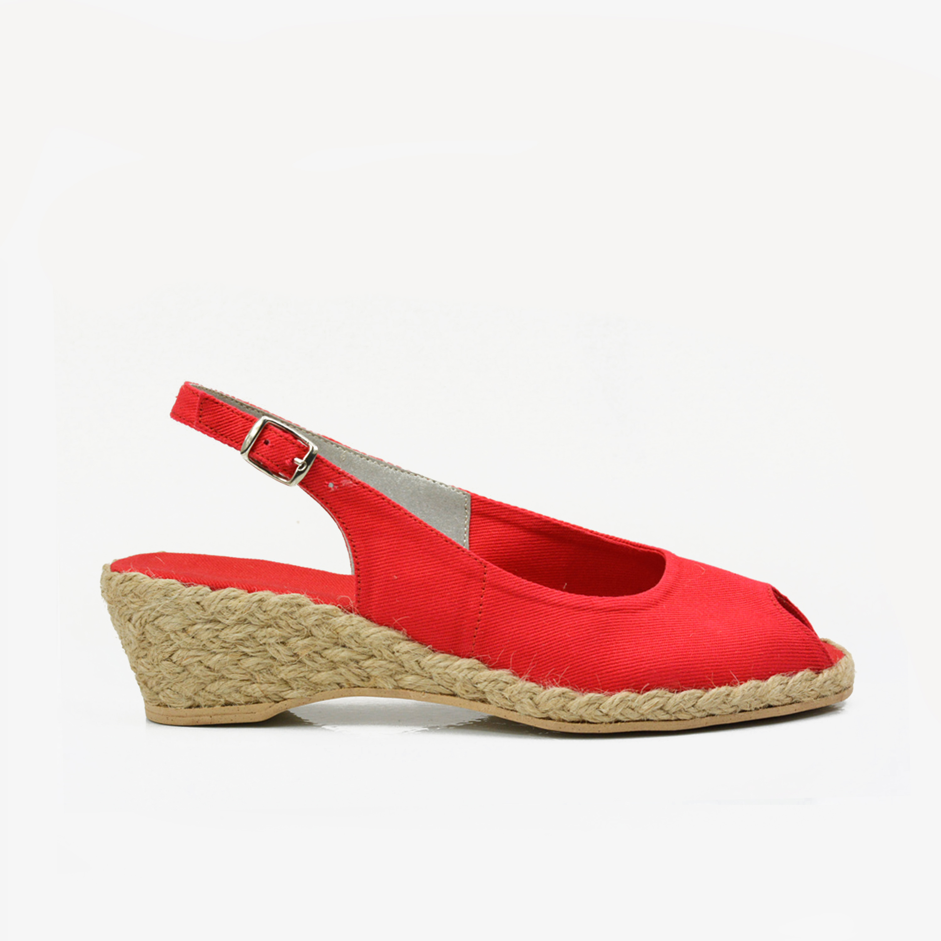  Espadryle niskie odkryte czerwone bp