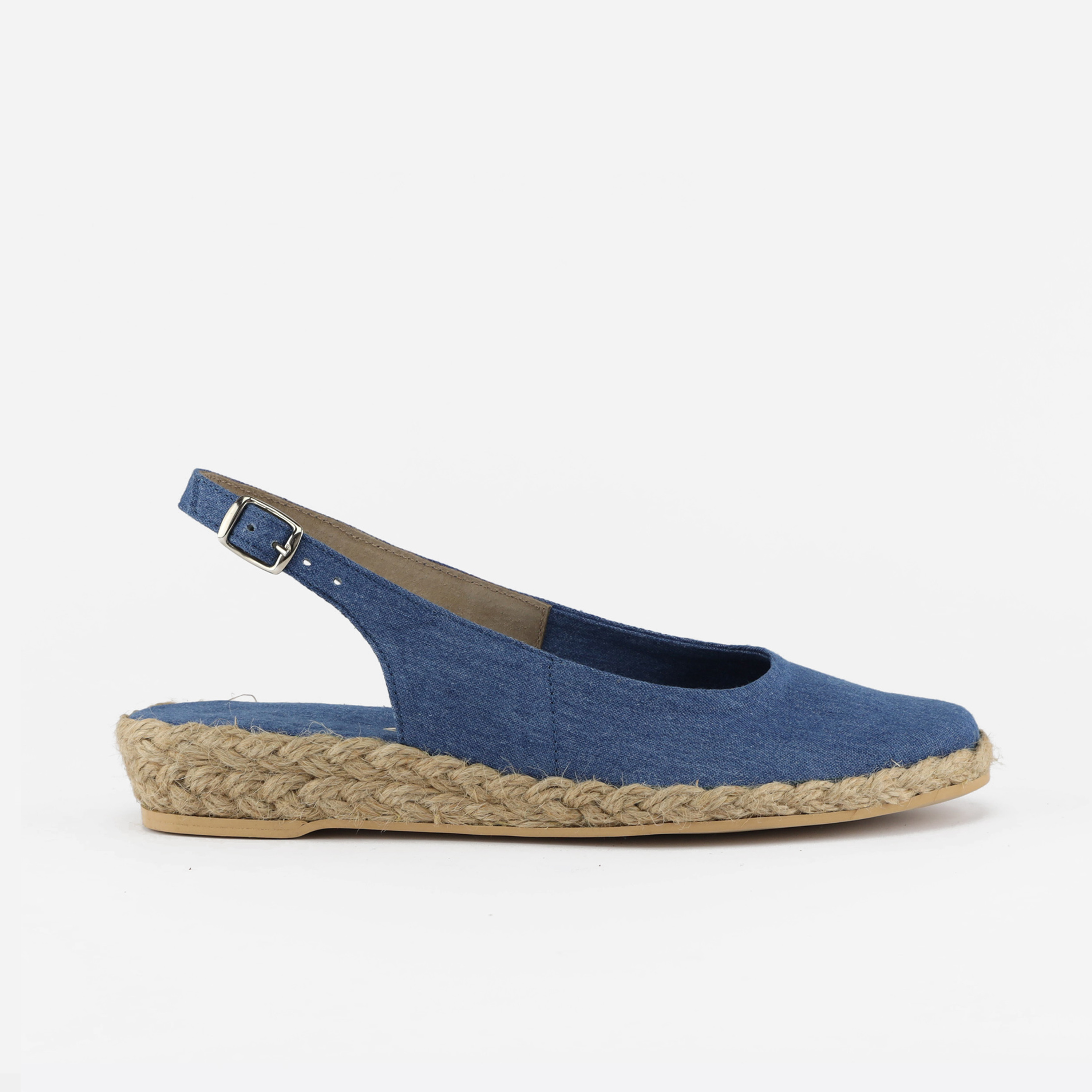 Espadryle płaskie odkryte jeans 040A