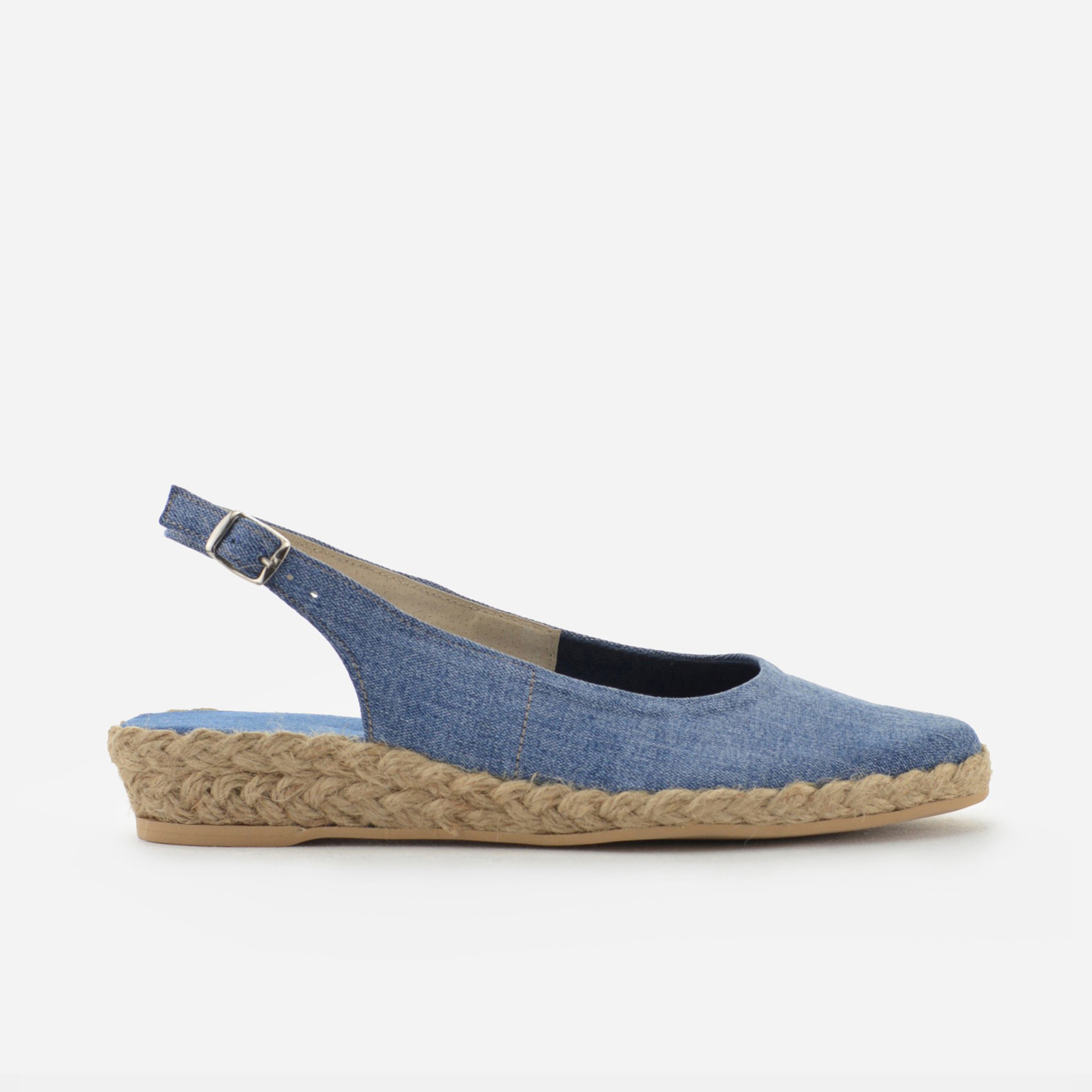Espadryle płaskie odkryte jeans 1072P