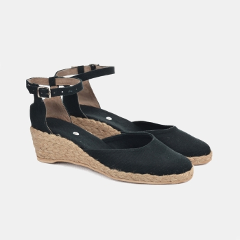  Espadryle  spotykanka (5 cm) czarne