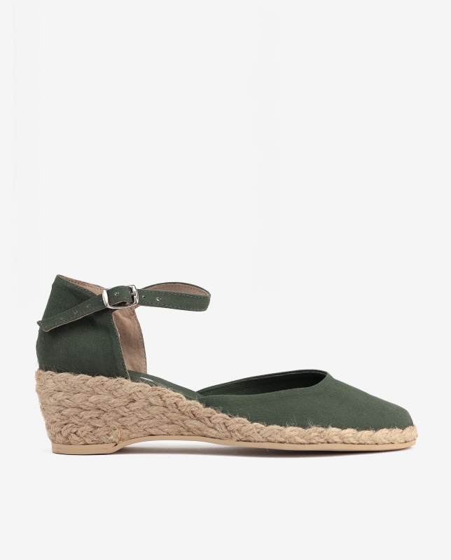 Espadryle spotykanka (5 cm) khaki Ola