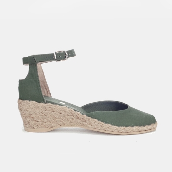 Espadryle spotykanka (5 cm) khaki