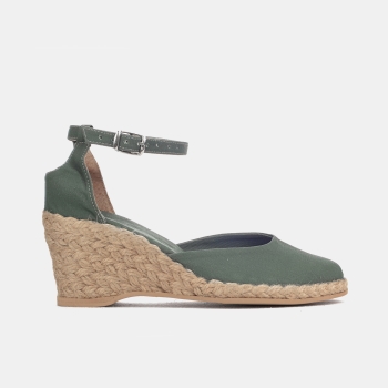 Espadryle spotykanka (7 cm ) khaki