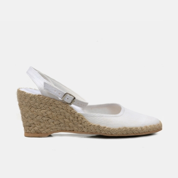 Espadryle wysokie białe