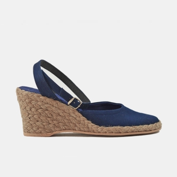  Espadryle wysokie granatowe