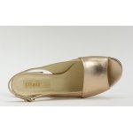 Sandały - wzór 025 skóra licowa stare złoto dymione