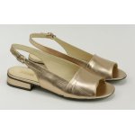 Sandały - wzór 025 skóra licowa stare złoto dymione