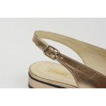 Sandały - wzór 025 skóra licowa stare złoto dymione