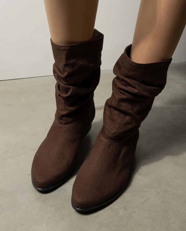 Saszki SA1 brązowe-czekoladowy grubo tkany nowy